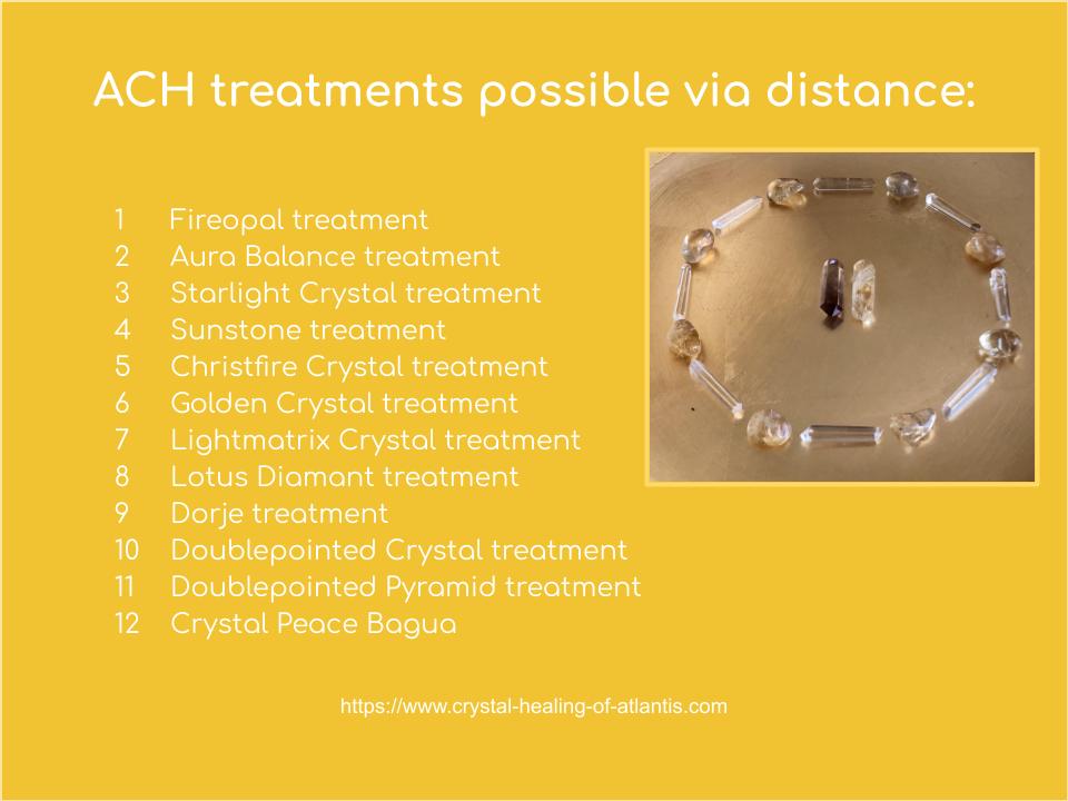 ACH treatments possible via distance